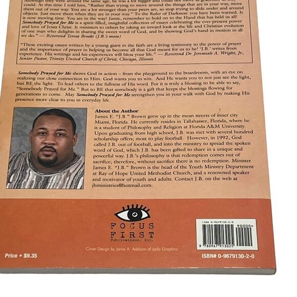 Somebody Prayed for Me Conversations Life Healing By James E. Brown Signed - Picture 4 of 7